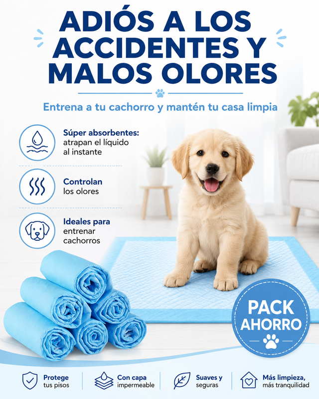 Empapadores de Entrenamiento para Mascotas — Adiós a los Accidentes en Casa