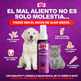 Spray Bucal Oral Pet para Mascotas — Aliento Fresco Sin Cepillar