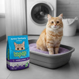 Arena Sanitaria Aroma Lavanda para Gatos — Controla el Olor al Instante