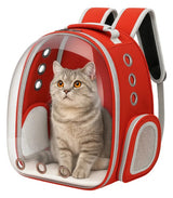 Mochila Transportadora para Mascotas (Roja) — Paseos Seguros y Cómodos