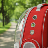 Mochila Transportadora para Mascotas (Roja) — Paseos Seguros y Cómodos