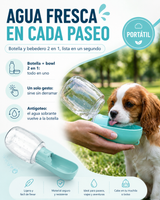 Botella Bebedero Portátil para Mascotas — Hidratación en Cada Salida