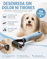 Cepillo Quita Nudos para Mascotas — Desenreda Sin Dolor ni Tirones