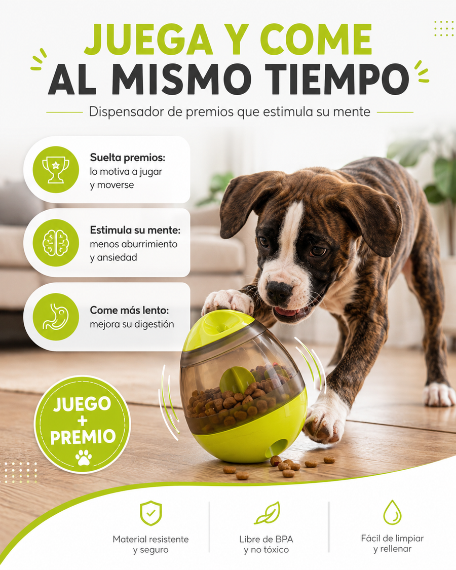 Juguete Dispensador de Comida — Diversión que Estimula su Mente