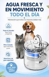 Bebedero Fuente para Gatos y Perros — Agua Fresca que los Invita a Beber