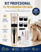 Máquina Cortapelos Profesional para Mascotas — Corte Parejo y Silencioso