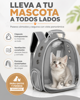Mochila Transportadora para Mascotas (Gris) — Llévalo Contigo a Todos Lados